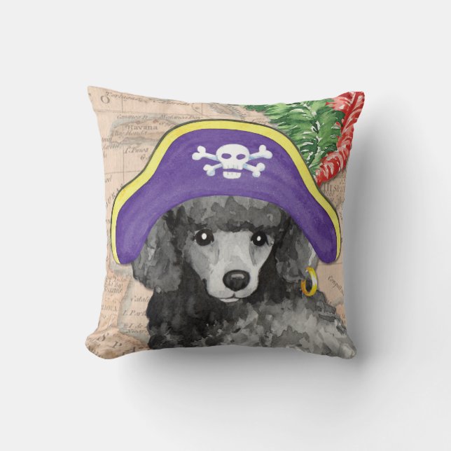 Almofada Pirata de Poodle Miniatura (Frente)