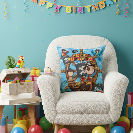 Almofada Pirate Kids Birthday Party Gift