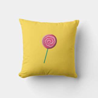 Almofada Pirulito vermelho torcido com rosa