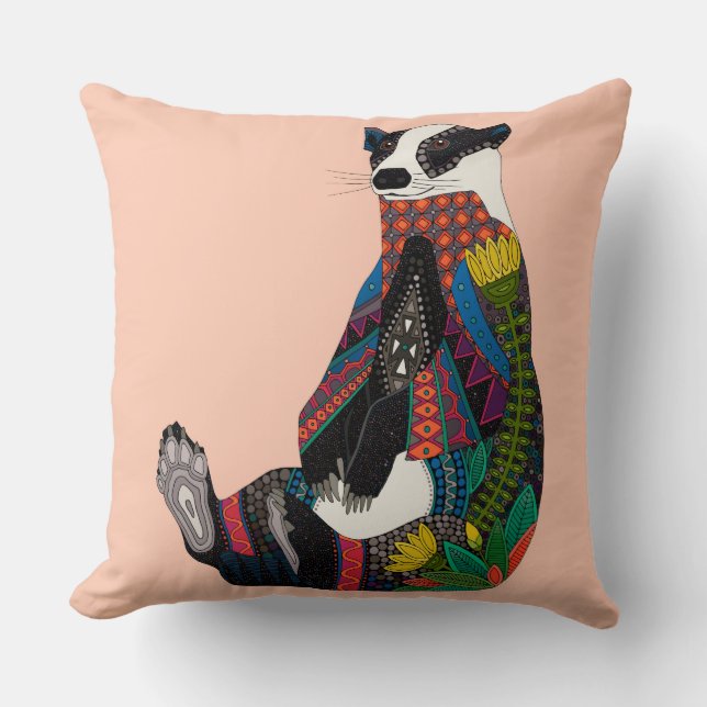 Almofada piscadela rosa (Frente)