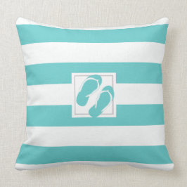 Almofada Piscina branca e aqua com Flipflops