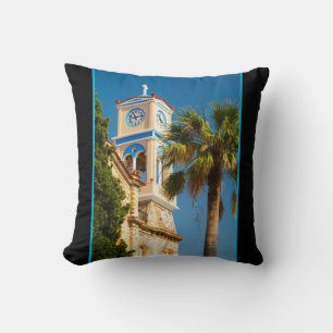 Almofada Piscina - igreja grega ortodoxo com palmeira