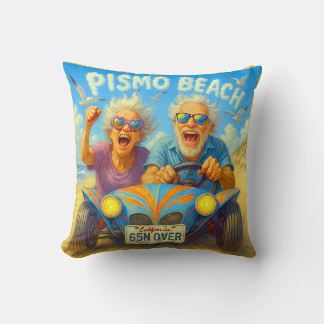 Almofada PISMO BEACH — alegria no acelerador do cheio. (Frente)