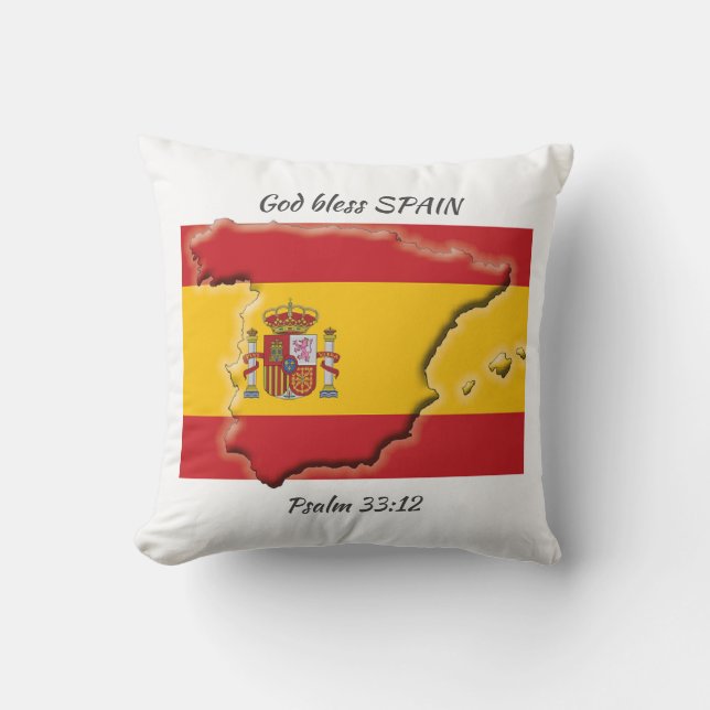 Almofada PISTA Patriótica Personalizada de ESPANHA (Frente)