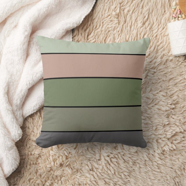 Almofada Pistachio Nut Shell Green Peach Stripes (Cobertor)