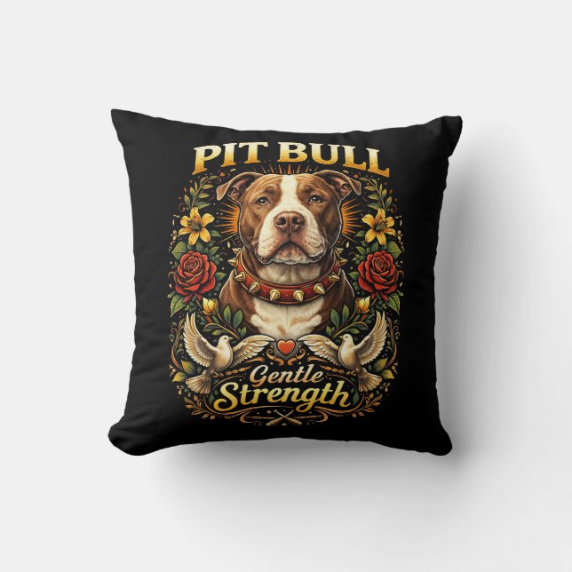 Almofada Pit Bull: Gentle Strength (Frente)