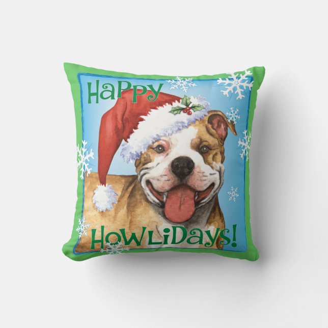 Almofada Pitbull feliz Terrier de Howliday (Frente)