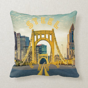 Almofada Pittsburgh Steel City Skyline 412 Pennsylvania Can