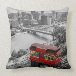 Almofada Pittsburgh Steel City Skyline Incline Pennsylvania