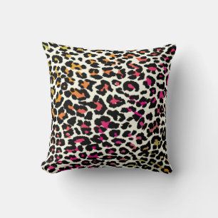 Almofada PixDezines diy cores de fundo/leopardo
