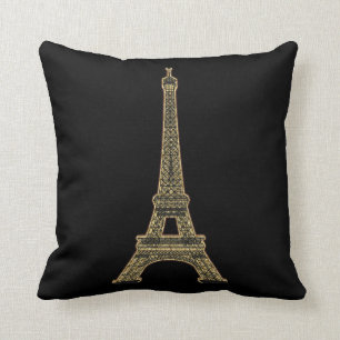 Almofada PixDezines eiffel torre/faux gold/DIY color