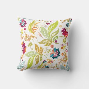 Almofada PixDezines flora retro cor de fundo diy