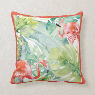 Almofada PixDezines Orange Flamingo, Tropical, Frame DIY