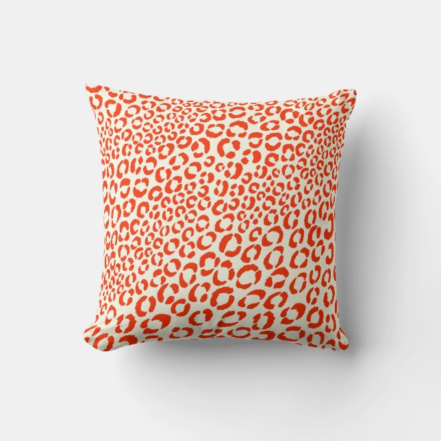Almofada PixDezines tingem cores de fundo/leopardo neon (Frente)