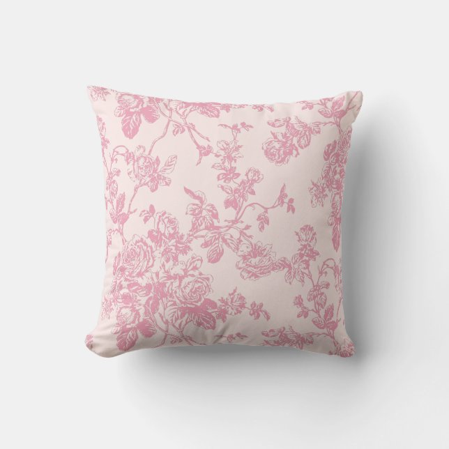 Almofada PixDezines toile/rosas/vetor/fundo de diy (Frente)