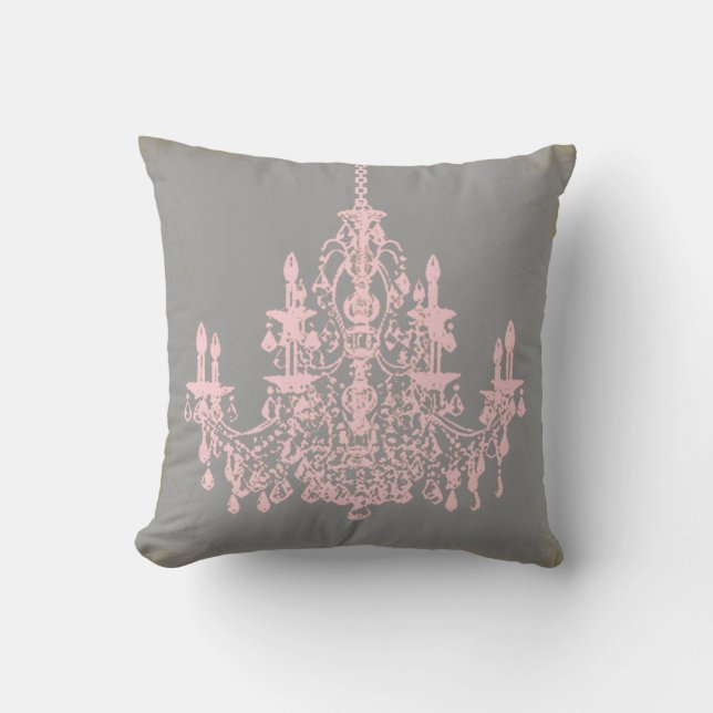 Almofada PixDezines vintage chandeliers/fundo DIY (Frente)