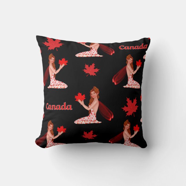 Almofada Pixie canadense com Folha de Maple (Frente)