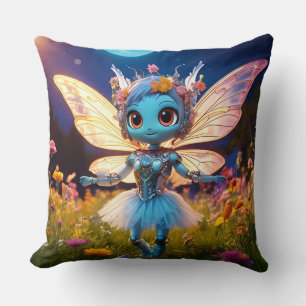 Almofada Pixie Robot Ballerina Dança nas Flores Selvagens