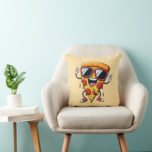 Almofada Pizza de Cartoon com Víblias de Queijo (Cadeira)