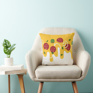 Almofada Pizza de Queijo Derretido Divertida Retro Keto Fes