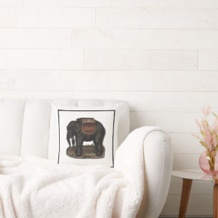 Almofada Placa Retroativa de Elefante de Circo Grande Vinta