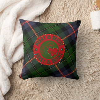 Almofada Plaid Fleece Throw Pillow Merry & Bright