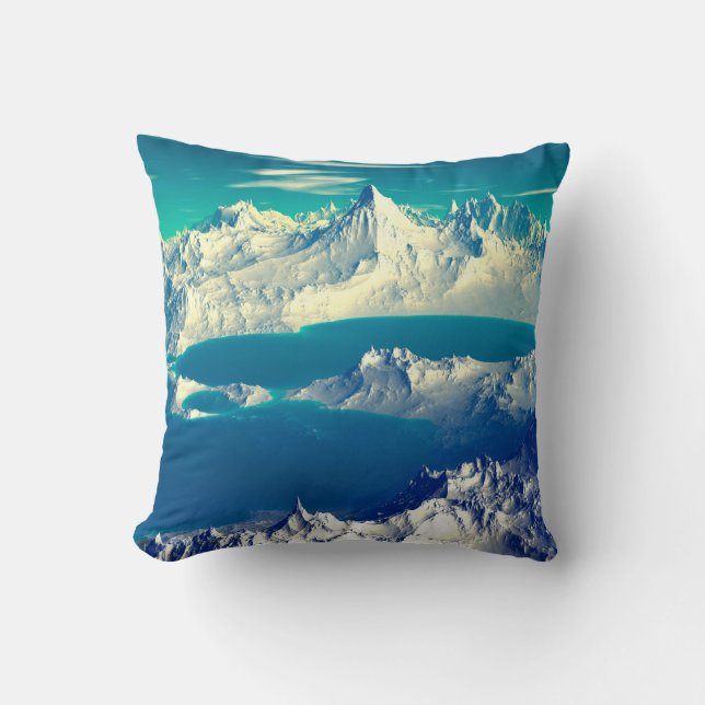 Almofada Planeta alienígena - Trabalho de arte 3D ed Comput (Frente)