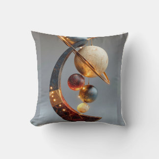 Almofada Planeta Celestial de Luxo Abstrato