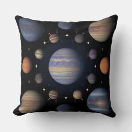 Almofada Planetas do Sistema Solar Organizados no Espaço