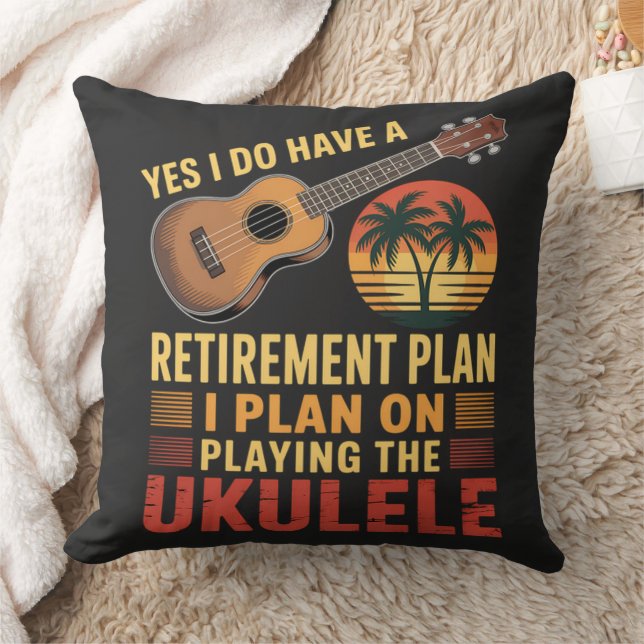 Almofada Plano de Aposentadoria Ukulele Engraçado (Cobertor)