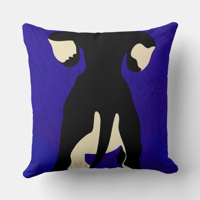 Almofada Plano de fundo azul (Verso)