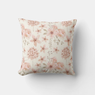Almofada Plantas Bonito, , com padrão floral, cor-de-água r