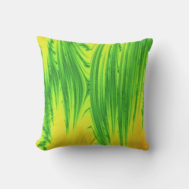 ALMOFADA PLANTAS DE ÁGUA VERDE E AMARELO (Frente)