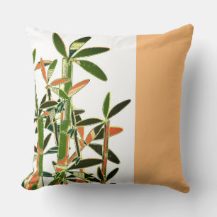 Almofada Plantas De Bambu Chinesas.Arte moderna
