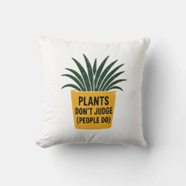 Almofada Plantas Divertidas Não Julgam Carimbo de Tinta Vin
