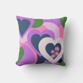 Almofada Playful Abstract Heart Throw Pillow