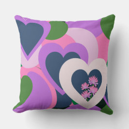 Almofada Playful Abstract Heart Throw Pillow