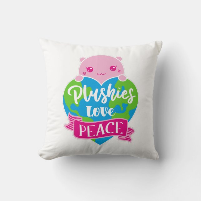 Almofada Plushies Love Peace | Terra do Coração de Kawaii C (Frente)