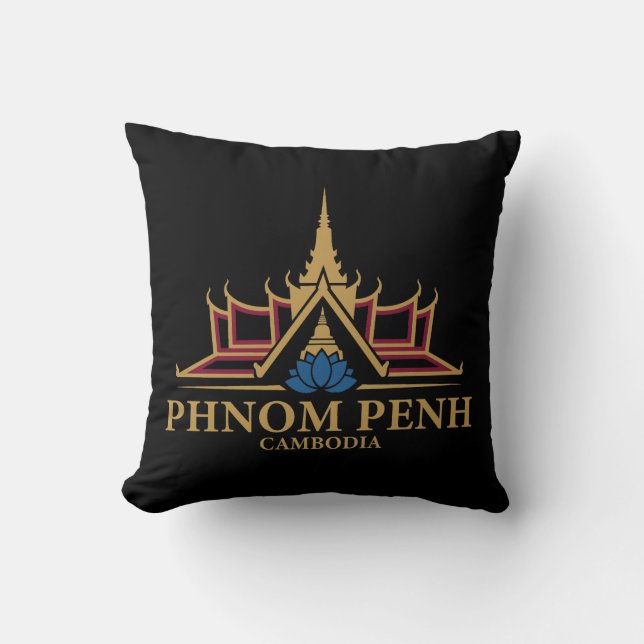 Almofada Pnom Pene Camboja Sudeste Asiático (Frente)