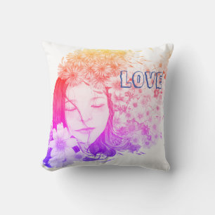 Almofada Poder do amor floral feminino