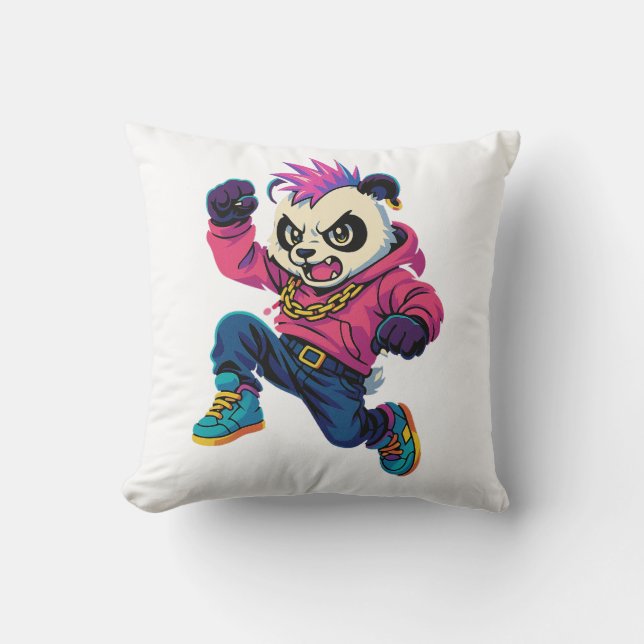 Almofada Poder do Panda Punk (Frente)