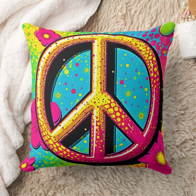 Almofada Poder Floral Groovy Paz (Cobertor)