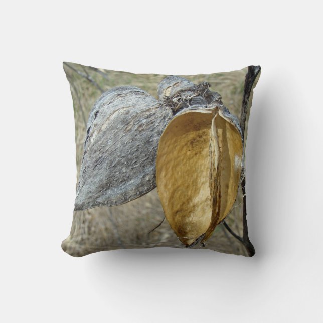 Almofada Pods de Inverno Milkweed (Frente)
