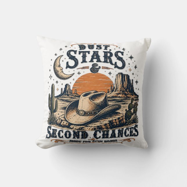 Almofada Poeira Estrelas Segundas Chances Design Western (Frente)