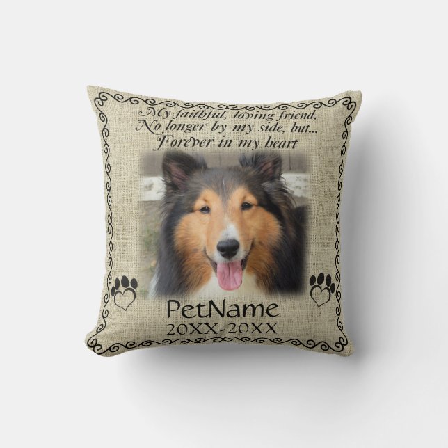 Almofada Poem Faithful Friend Pet Simpatia Personalizada Bu (Frente)