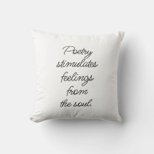Almofada Poesia estimula o Travesseiro decorativo