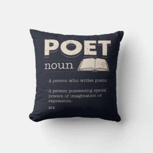 Almofada Poeta Definição Engraçado Laureate Novelty