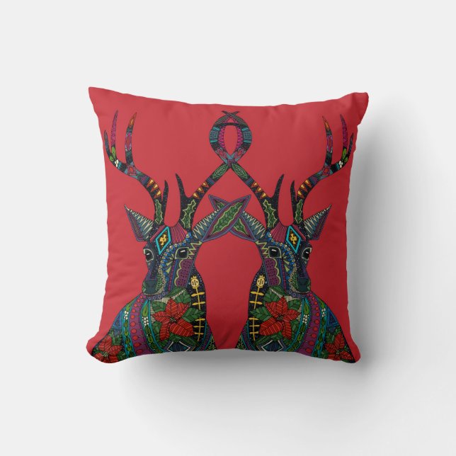 Almofada poinsettia deed (Frente)