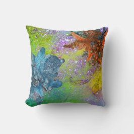 ALMOFADA POINSETTIAS AZUIS VERMELHAS,XMAS ESTRELAS EM ESPUM