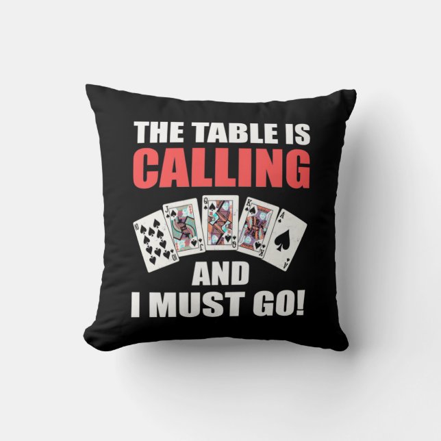 Almofada Poker, A Mesa Está Ligando (Frente)